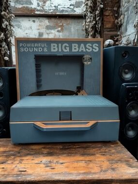 Victrola Re-Spin Sustainable Bluetooth Suitcase Record Player New